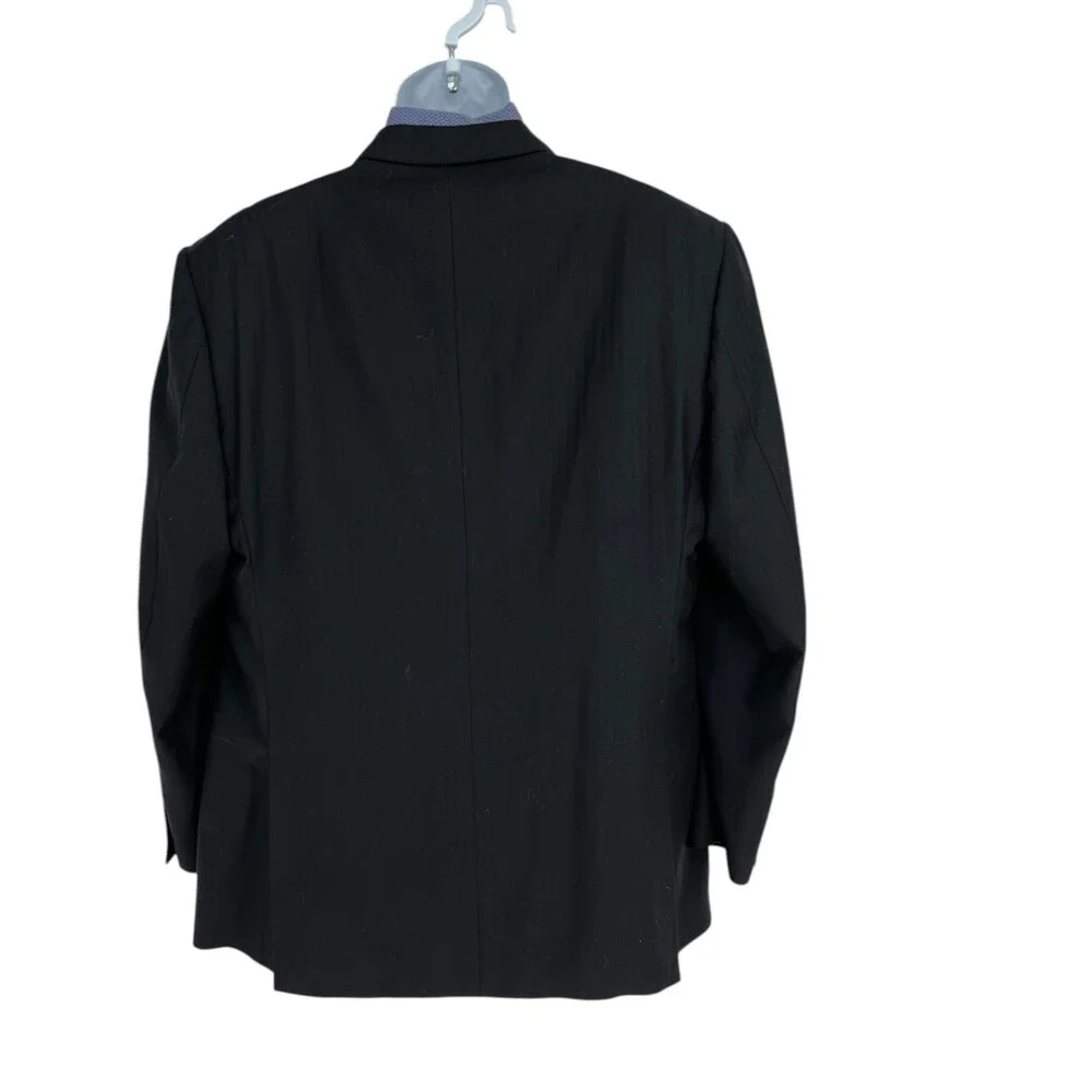 Vitale Barberis Canonico Suit Jacket Men's Size 44 Black Wool Quiet Luxury